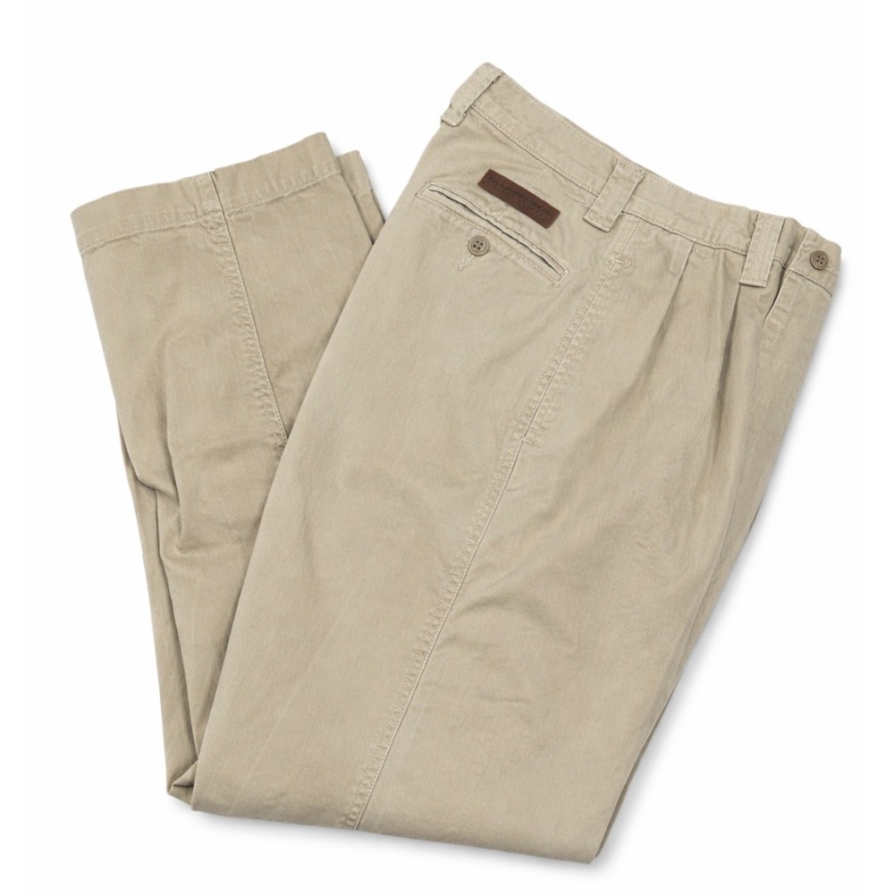 VTG Polo Jeans Co Ralph Lauren Khaki Pants Mens 33x34‎ Utility Pleat Y2K Chinos